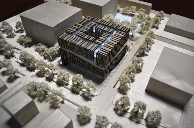 BIM建筑|清华年夜学法学院藏书楼 / KOKAISTUDIOS