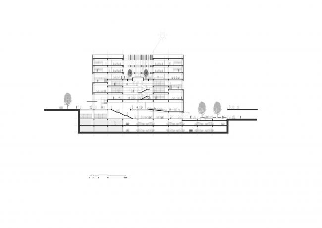 BIM建筑|清华年夜学法学院藏书楼 / KOKAISTUDIOS