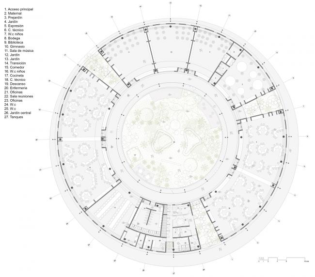BIM建筑|蒙特梭利幼儿园，年夜天然中的月光宝盒 / Estudio Transversal