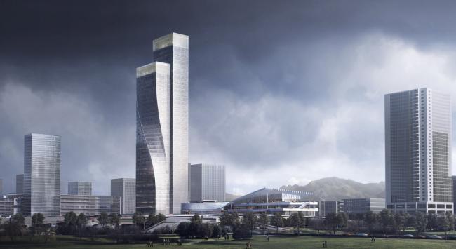 BIM建筑|“世界第一扭”：以双曲面幕墙模仿跳跃极光 / Aedas