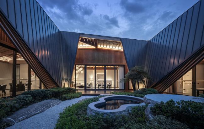 BIM建筑|侘寂之美，以无为有：福州首建国仕府温泉会馆 / 成执设计