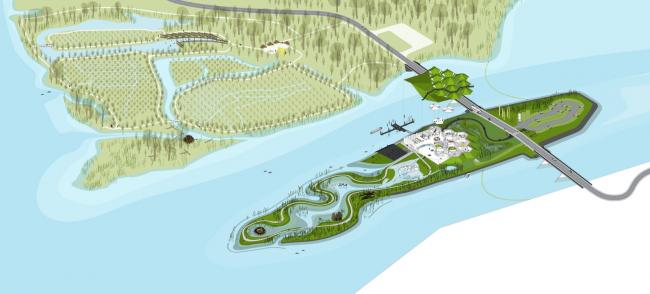 BIM建筑|湿地景不雅里的年夜地艺术雕塑：荷兰 Biesbosch 博物馆岛 / Studio Marco Vermeulen