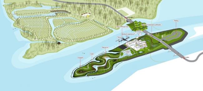 BIM建筑|湿地景不雅里的年夜地艺术雕塑：荷兰 Biesbosch 博物馆岛 / Studio Marco Vermeulen