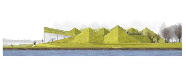 BIM建筑|湿地景不雅里的年夜地艺术雕塑：荷兰 Biesbosch 博物馆岛 / Studio Marco Vermeulen