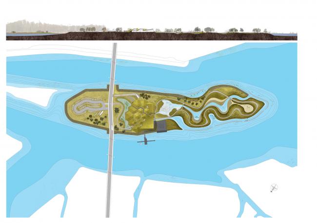 BIM建筑|湿地景不雅里的年夜地艺术雕塑：荷兰 Biesbosch 博物馆岛 / Studio Marco Vermeulen