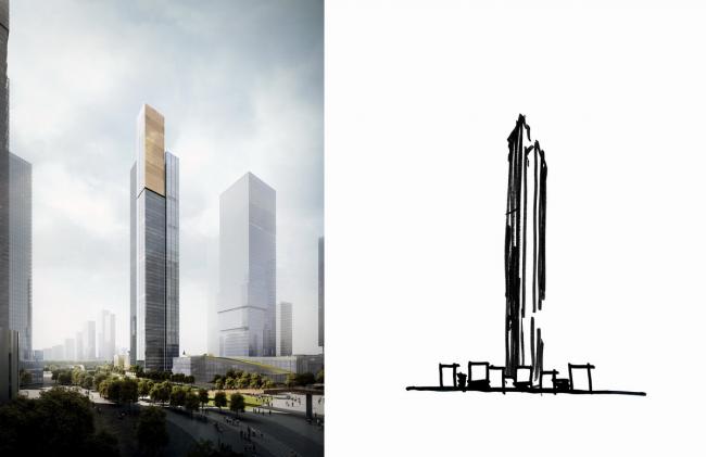 BIM建筑|长沙323米新地标，梅溪湖畔奇峰巍峨的山川洲城 / Aedas