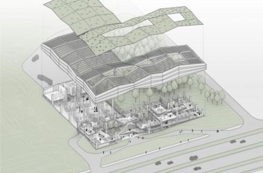 BIM建筑|绿草倾盖，波折凹凸的光影咖啡工场 ／Khmaladze Architects-BIM建筑网