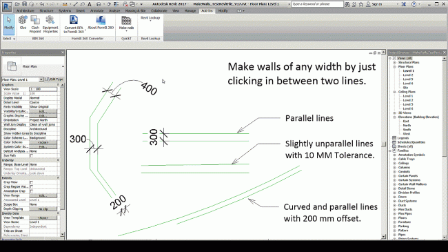BIM插件|Make Walls【revit墙体自动生成插件】下载