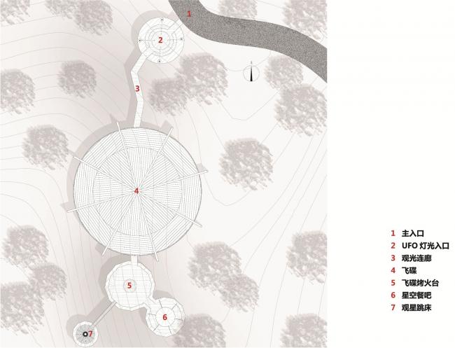 BIM建筑|仿佛丛林里的探险奇遇：安徽齐云山自由家树屋“飞碟” / 境澜建筑