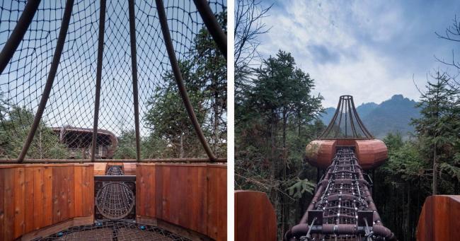 BIM建筑|仿佛丛林里的探险奇遇：安徽齐云山自由家树屋“飞碟” / 境澜建筑