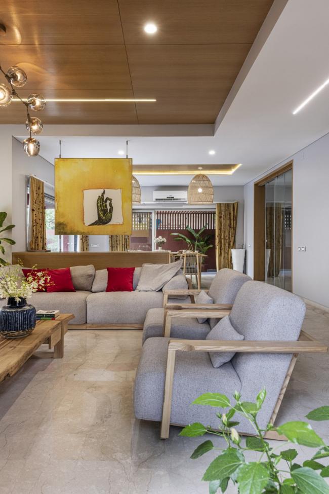 BIM建筑|如火一般热情，如耕牛般内敛：印度“红盒子”之家 / The Grid Architects