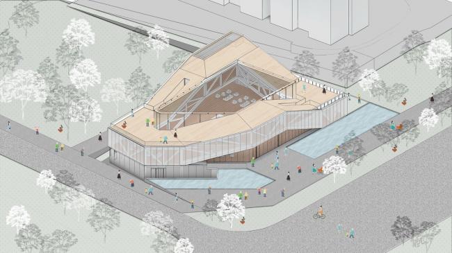 BIM建筑|曲折绵延，轻盈流动：重庆悦来社区中心 / NAN Architects