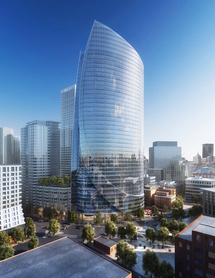 BIM建筑|佩利-克拉克-佩利在波士顿设计折叠玻璃“一号议会大厦”