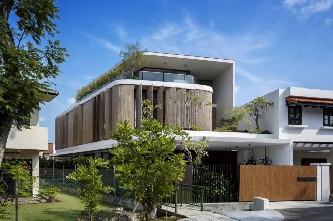 BIM建筑|热带中的现代之家：“竹帘”住宅