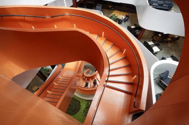 BIM建筑|曲线的交织与恣意流动：B:Hive 办公大楼 / BVN + Jasmax