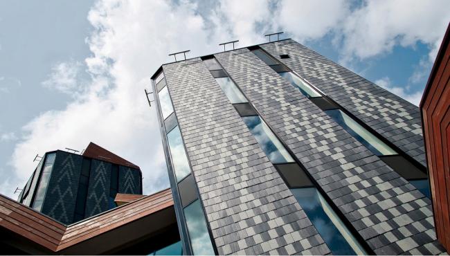 BIM建筑|簇拥嵌套的三角草坡顶“小房子”——东拉脱维亚创意服务中心 / SAALS