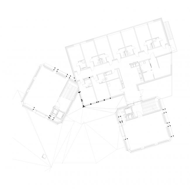 BIM建筑|簇拥嵌套的三角草坡顶“小房子”——东拉脱维亚创意服务中心 / SAALS