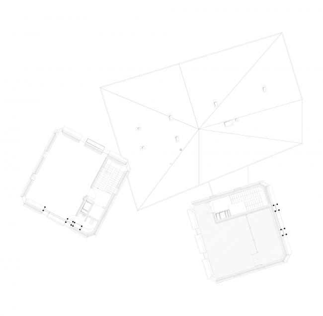 BIM建筑|簇拥嵌套的三角草坡顶“小房子”——东拉脱维亚创意服务中心 / SAALS