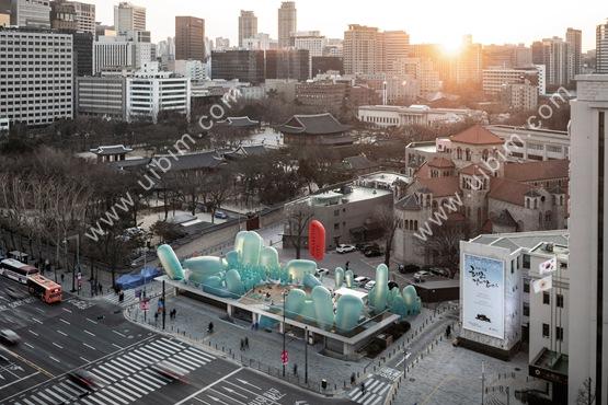 BIM建筑|SKNYPL为汉城设计充气屋顶花园