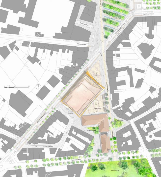 BIM建筑|轻遮于空中巨幕之下：阿尔比大剧院 / Dominique Perrault Architecture