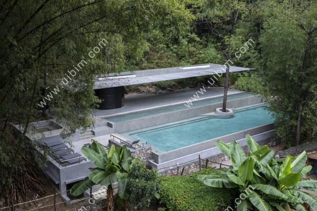 BIM建筑|喜岳云庐瑜伽亭及泳池（二期） / 刘宇扬建筑事务所