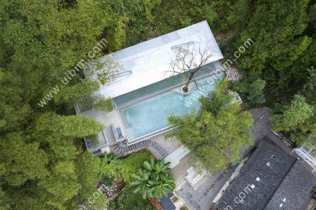 BIM建筑|喜岳云庐瑜伽亭及泳池（二期） / 刘宇扬建筑事务所