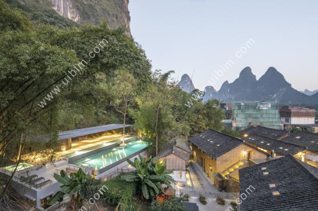 BIM建筑|喜岳云庐瑜伽亭及泳池（二期） / 刘宇扬建筑事务所