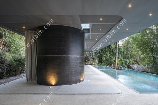 BIM建筑|喜岳云庐瑜伽亭及泳池（二期） / 刘宇扬建筑事务所