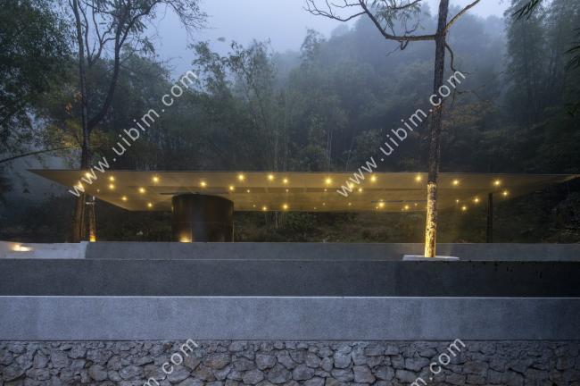 BIM建筑|喜岳云庐瑜伽亭及泳池（二期） / 刘宇扬建筑事务所