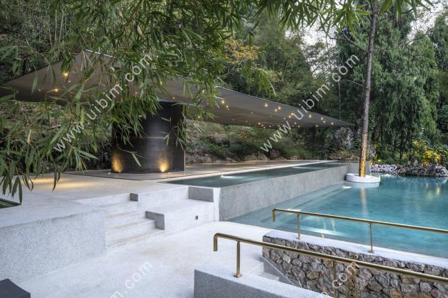 BIM建筑|喜岳云庐瑜伽亭及泳池（二期） / 刘宇扬建筑事务所