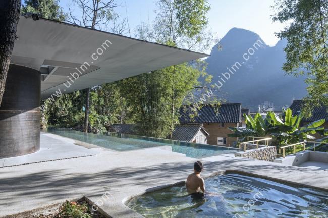 BIM建筑|喜岳云庐瑜伽亭及泳池（二期） / 刘宇扬建筑事务所