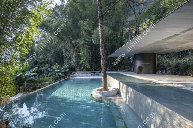 BIM建筑|喜岳云庐瑜伽亭及泳池（二期） / 刘宇扬建筑事务所