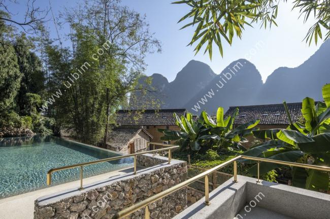 BIM建筑|喜岳云庐瑜伽亭及泳池（二期） / 刘宇扬建筑事务所