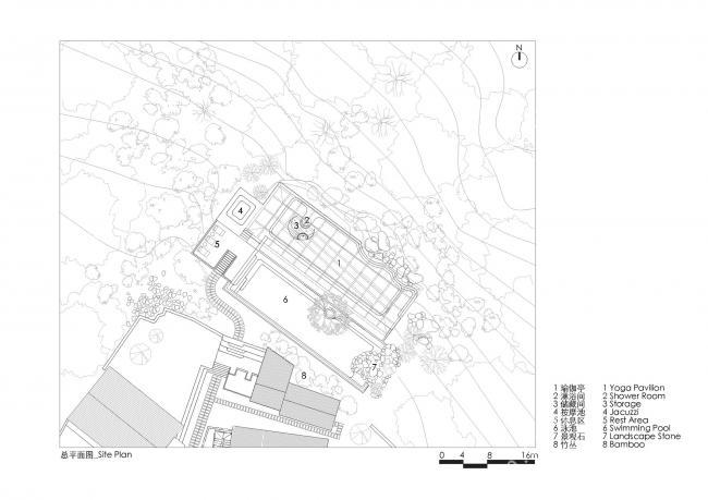 BIM建筑|喜岳云庐瑜伽亭及泳池（二期） / 刘宇扬建筑事务所