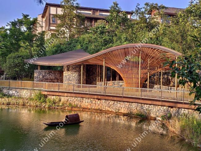 BIM建筑|似轻柔的山风拂过：武隆归原小镇茶亭 / 纬图设计机构