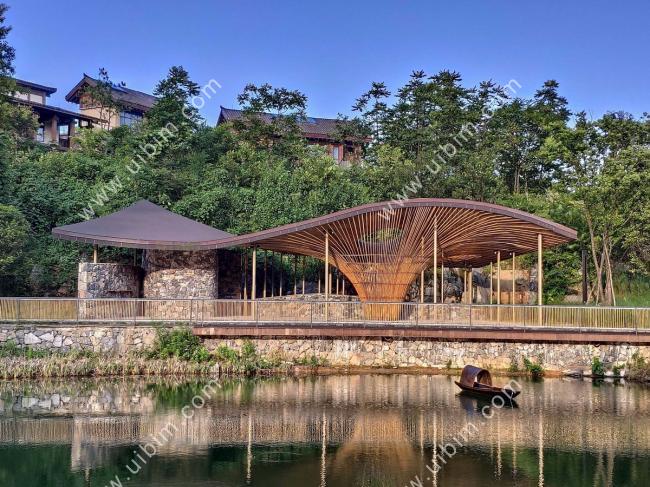 BIM建筑|似轻柔的山风拂过：武隆归原小镇茶亭 / 纬图设计机构