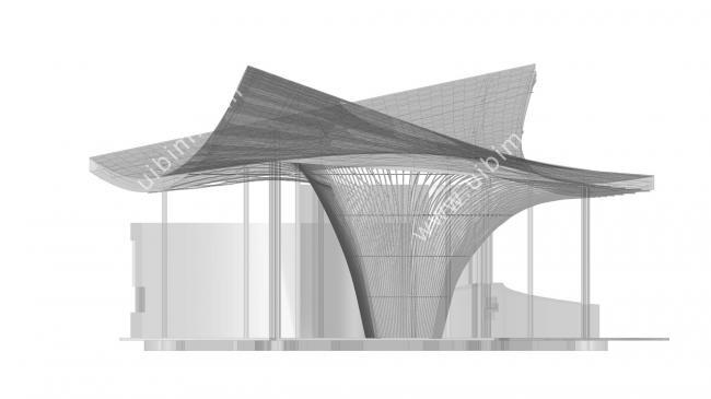 BIM建筑|似轻柔的山风拂过：武隆归原小镇茶亭 / 纬图设计机构