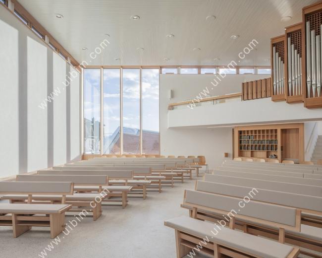 BIM建筑|对角线构筑轻盈的“翅膀”：瑞士新使徒教堂 / LOCALARCHITECTURE