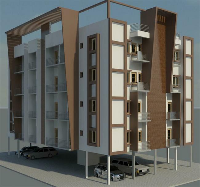 BIM资料|revit模型-四层公寓模型.rvt