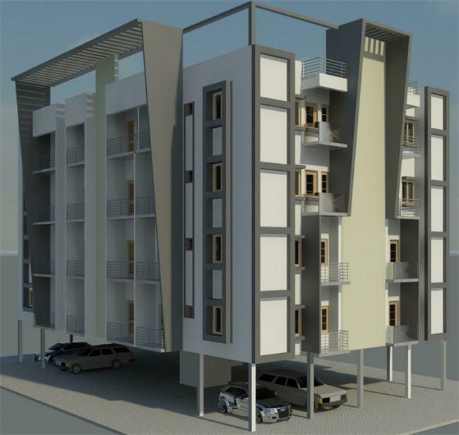 BIM资料|revit模型-四层公寓模型.rvt