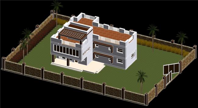 BIM资料|revit模型-二层独院别墅.rvt