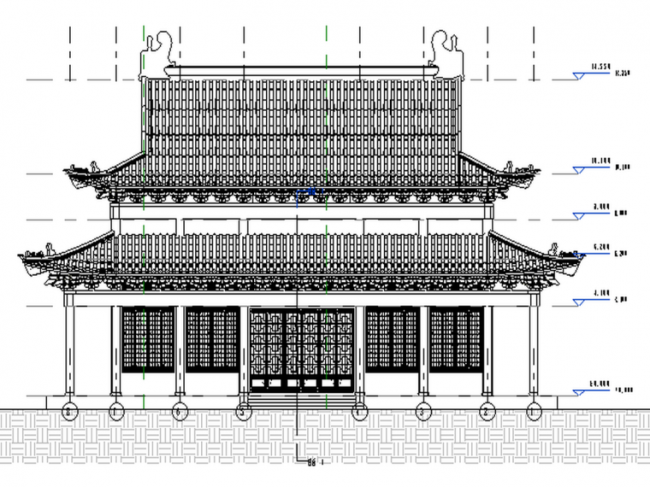 BIM资料|BIM模型-revit模型-金殿古建模型
