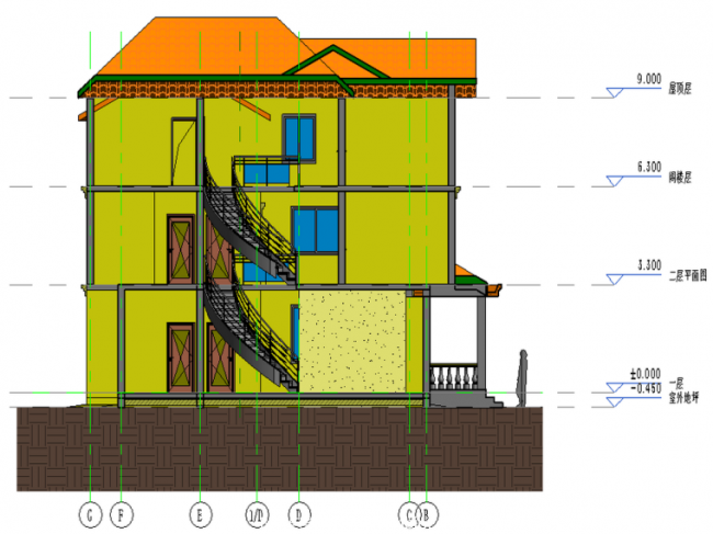 BIM资料|[revit模型]三层Revit别墅模型