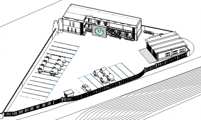 BIM资料|revit模型-加油站服务区模型