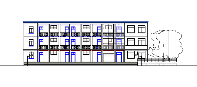 BIM资料|revit模型-三层小建筑模型