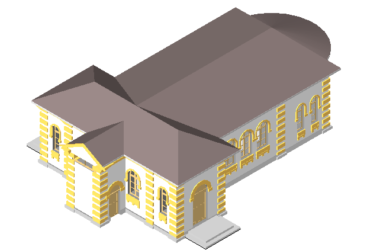 BIM资料|revit模型-教堂BIM模型-BIM建筑网