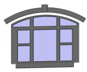 BIM资料|Revit族库-弧形欧式窗.rfa-BIM建筑网