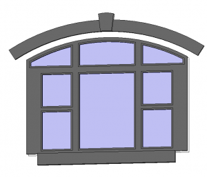 BIM资料|Revit族库-弧形欧式窗.rfa