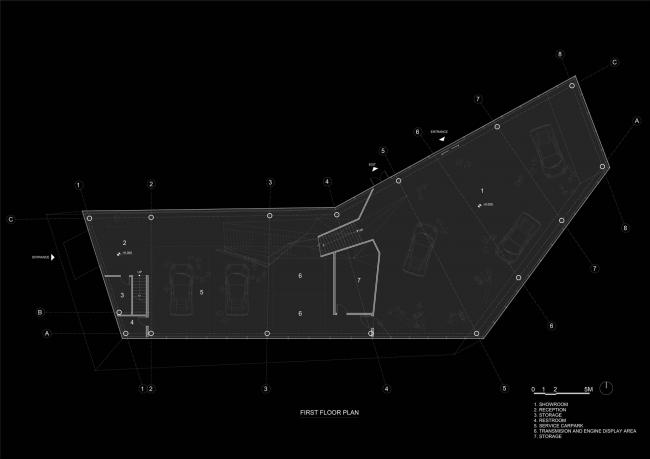 BIM建筑|错动扭转，富有动感的倾斜：中国兰博基尼展示中心 / 普玛建筑设计事务所