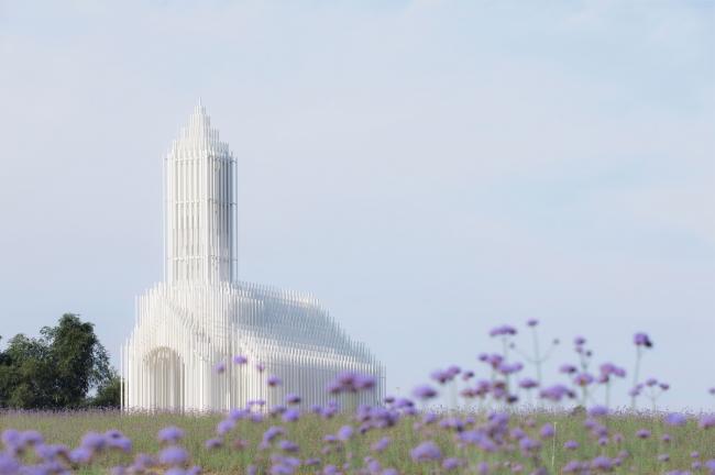 BIM建筑|成都中法科技园教堂，融于紫色薰衣草庄园